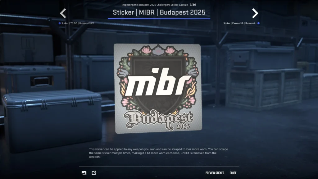 Стикеры команд на StarLadder Budapest Major